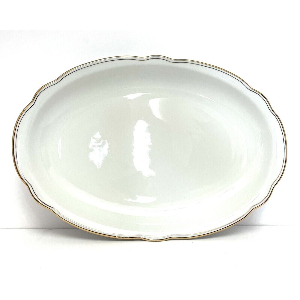Schirnding Bavaria Oval 13" Serving Platter Dish With Gold Edging